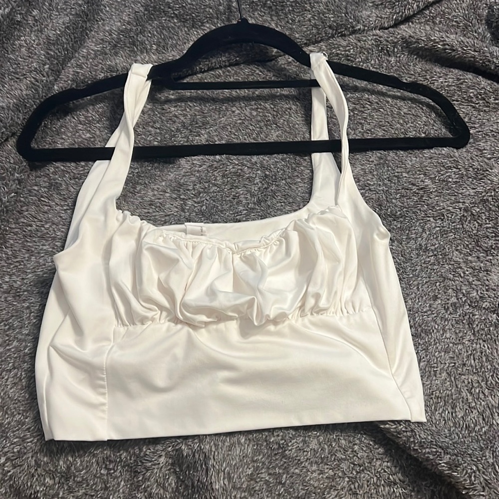 White crop top